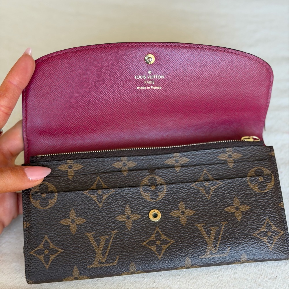 Louis Vuitton Sarah Wallet Monogram Canvas Long Wallet Brown